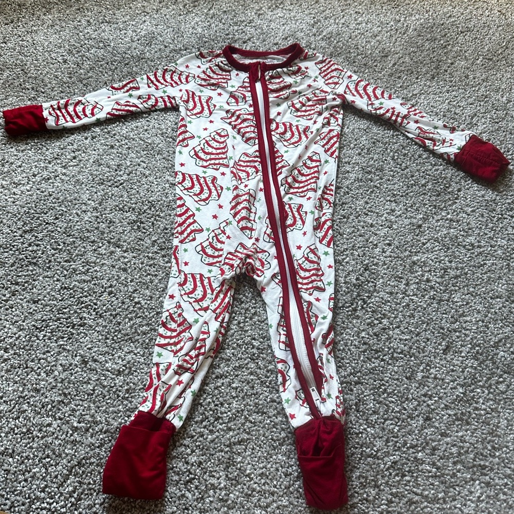 Festive Red and White Kids One Piece - Little Debbie